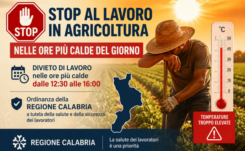 Stop al lavoro nelle ore più calde, Occhiuto firma l’ordinanza