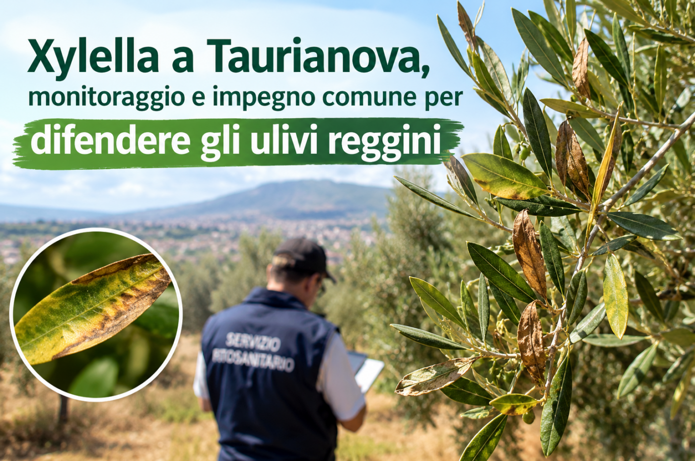 Xylella a Taurianova, monitoraggio e impegno comune per difendere gli ulivi reggini