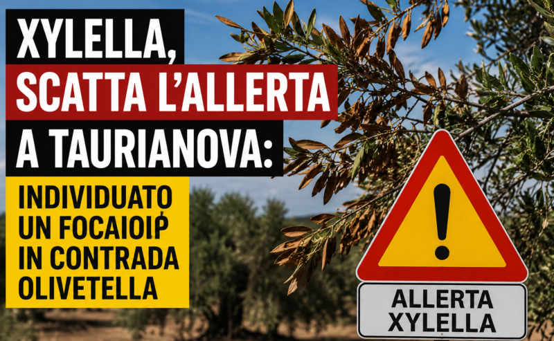Xylella, scatta l’allerta a Taurianova: individuato un focolaio in contrada Olivetella