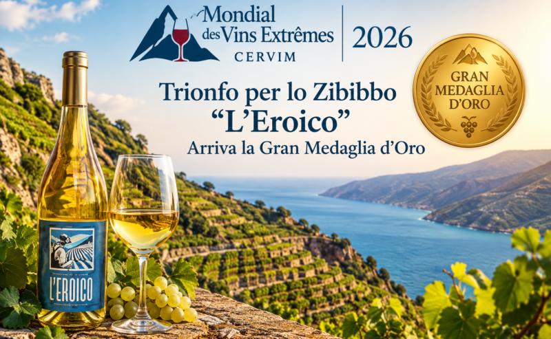 Mondial des Vins Extrêmes 2026, trionfo per lo Zibibbo “L’Eroico”: arriva la Gran Medaglia d’Oro